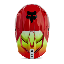 CASQUE FOX V1 BALLAST ROUGE FLUO