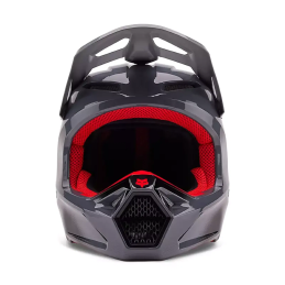 CASQUE FOX V1 INTERFERE GRIS ET ROUGE