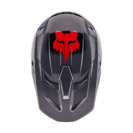 CASQUE FOX V1 INTERFERE GRIS ET ROUGE