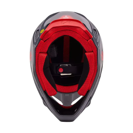 CASQUE FOX V1 INTERFERE GRIS ET ROUGE