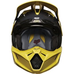 CASQUE FOX V3 PREEST ECE NOIR ET JAUNE 