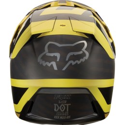 CASQUE FOX V3 PREEST ECE NOIR ET JAUNE 