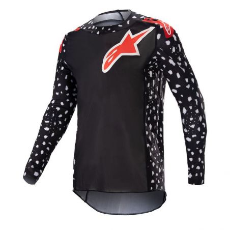 MAILLOT ALPINESTARS SUPERTECH NORTH BLACK NEON RED