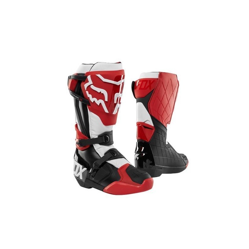 BOTTES FOX COMP R BLANC ET ROUGE