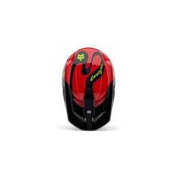 CASQUE FOX V1 EMOTION ROUGE FLUO