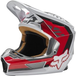 CASQUE FOX V2 PADDOX ROUGE BLANC NOIR