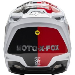 CASQUE FOX V2 PADDOX ROUGE BLANC NOIR