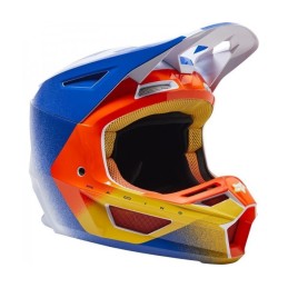 CASQUE FOX V2 RKANE ORANGE BLEU