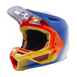 CASQUE FOX V2 RKANE ORANGE BLEU