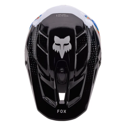 CASQUE FOX V3 RS SCANS BLANC ET NOIR