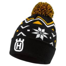 BONNET DE NOEL HUSQVARNA ROCKSTAR RS HQV WINTER POM POM BEANIE