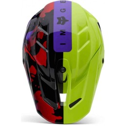 CASQUE FOX V3 THROTTLE JAUNE FLUO