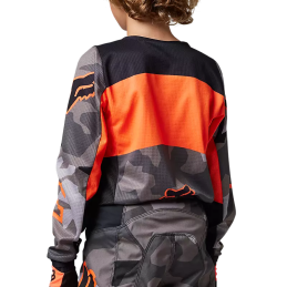 MAILLOT FOX 180 BNKR ENFANT GRIS ET CAMOUFLE