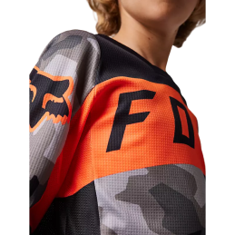 MAILLOT FOX 180 BNKR ENFANT GRIS ET CAMOUFLE