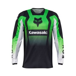 MAILLOT FOX 180 KAWASAKI VERT FLUO