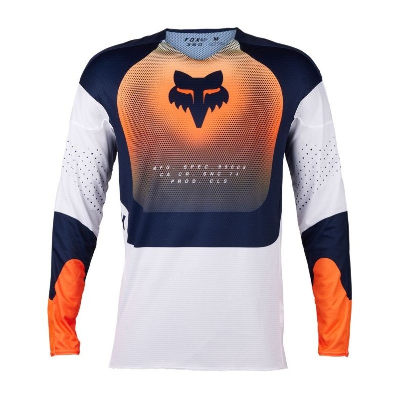 MAILLOT FOX 360 REVISE NAVY ET ORANGE